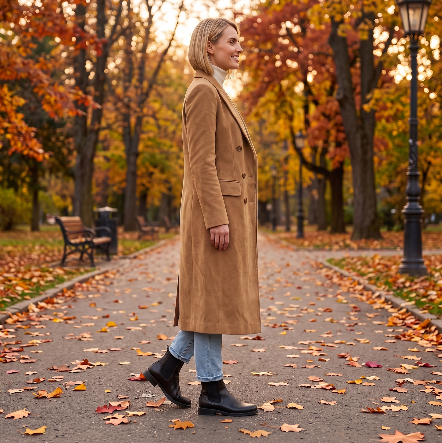 Dulcy | Chique Suede lichtbruine herfst damesjas