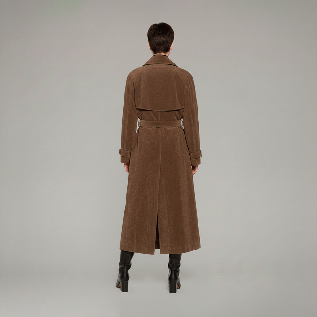 Melody I suede trench coat