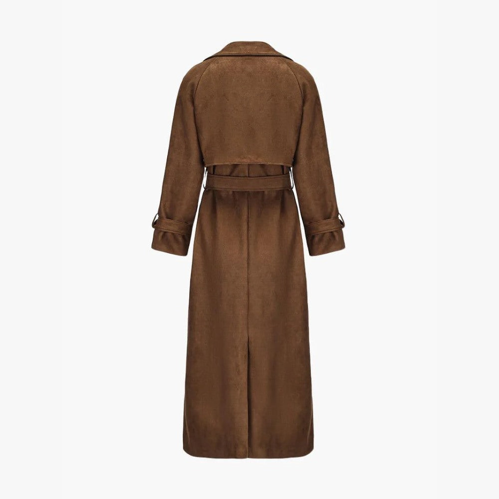 Melody I suede trench coat