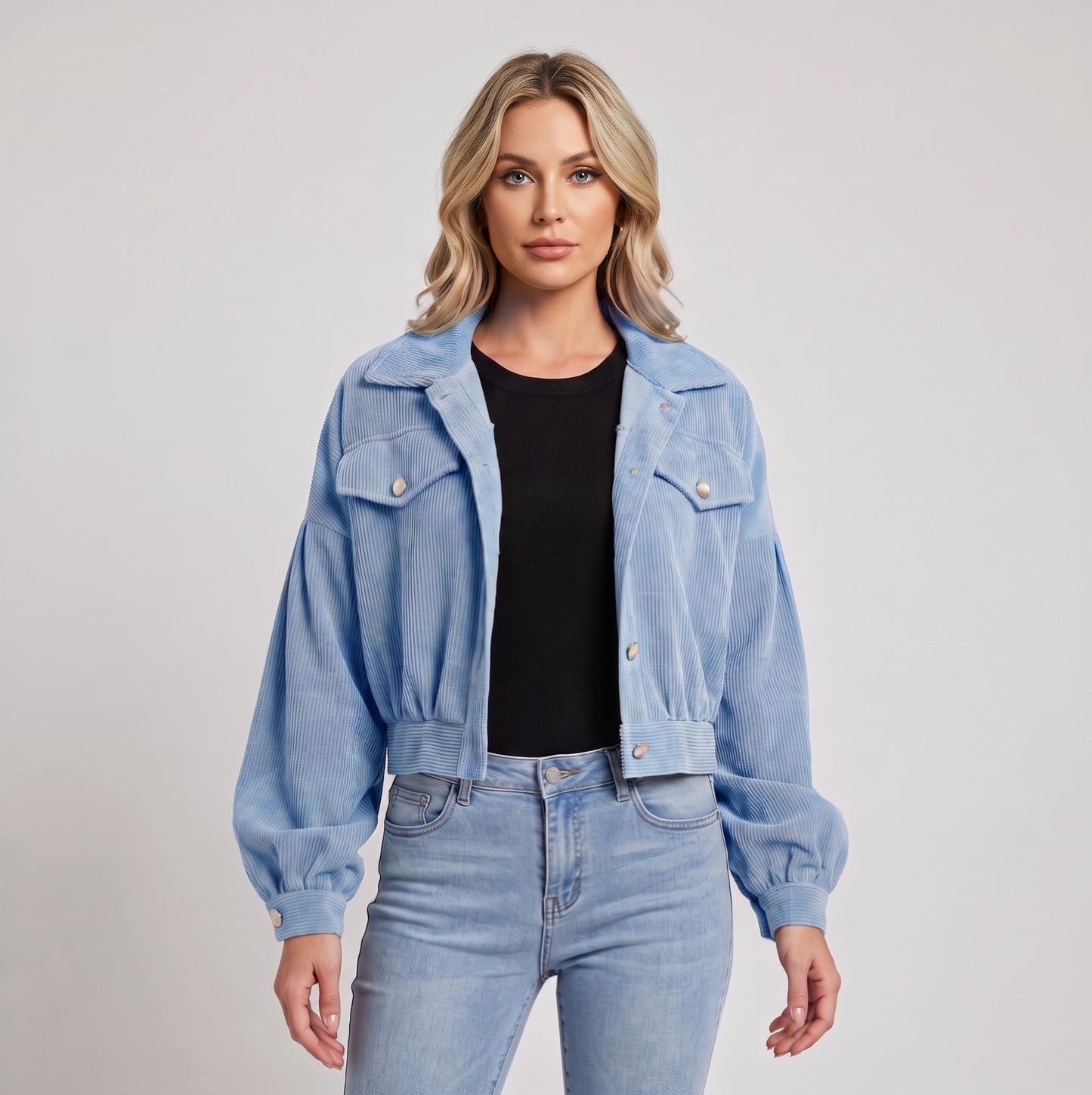 Cecile | Korte dames Jacket met plofmouwen