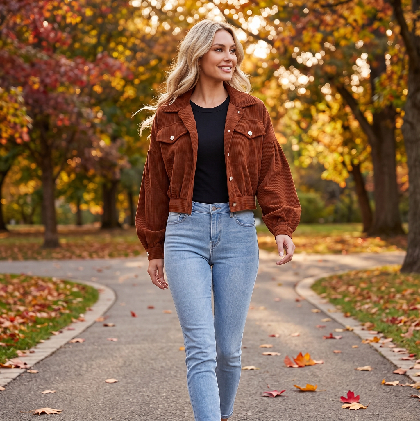 Cecile | Korte dames Jacket met plofmouwen