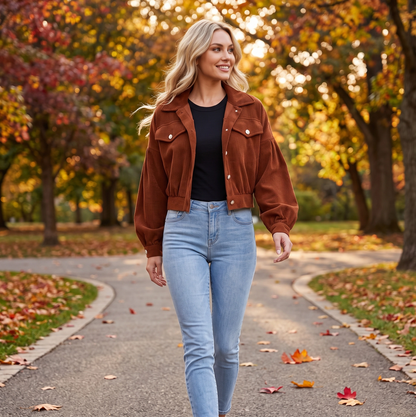 Cecile | Korte dames Jacket met plofmouwen