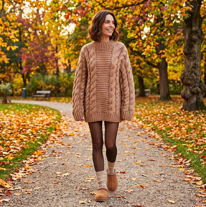 Cerise | Warme comfortabele gebreide trui