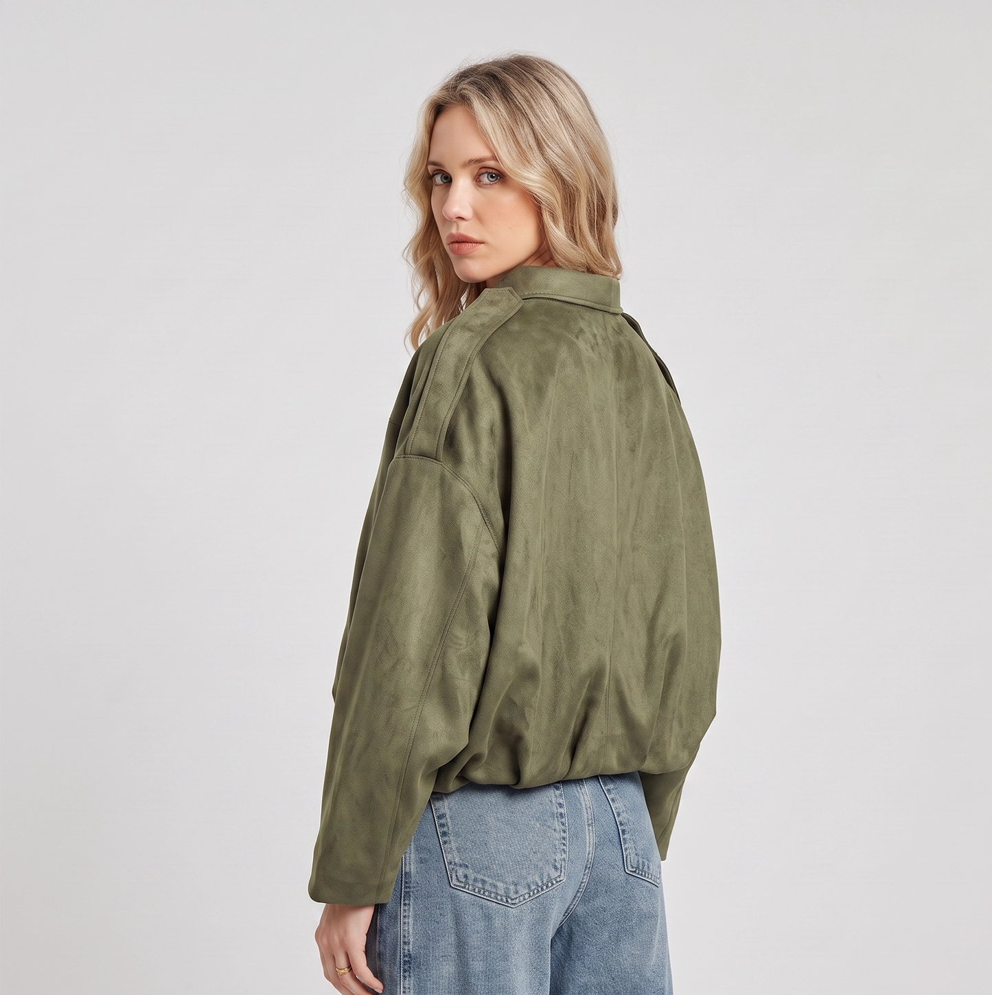 Chiffon | Suede damesjas met kraag