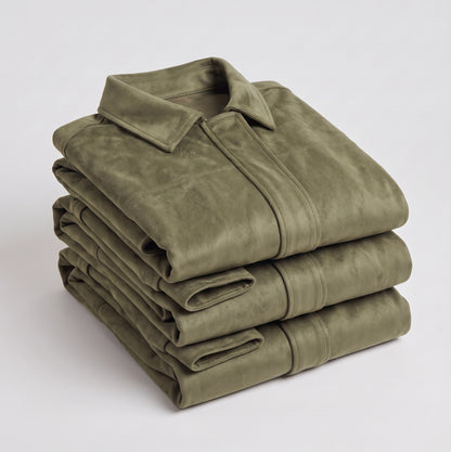 Chiffon | Suede damesjas met kraag