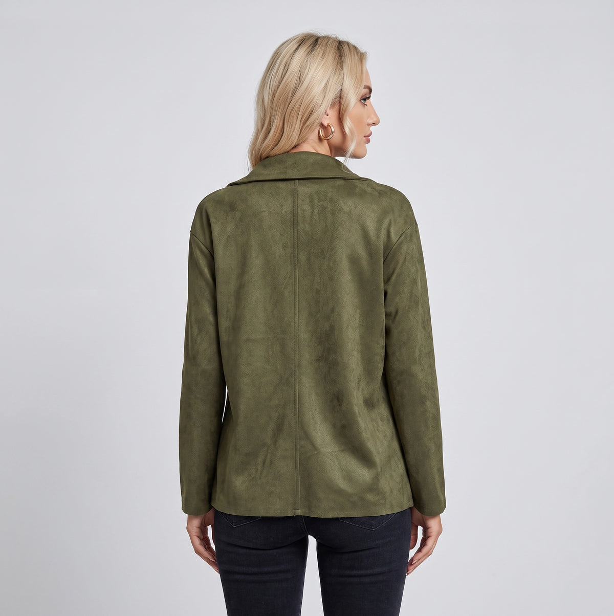 Dulce | Suede damesjas met borstzakken