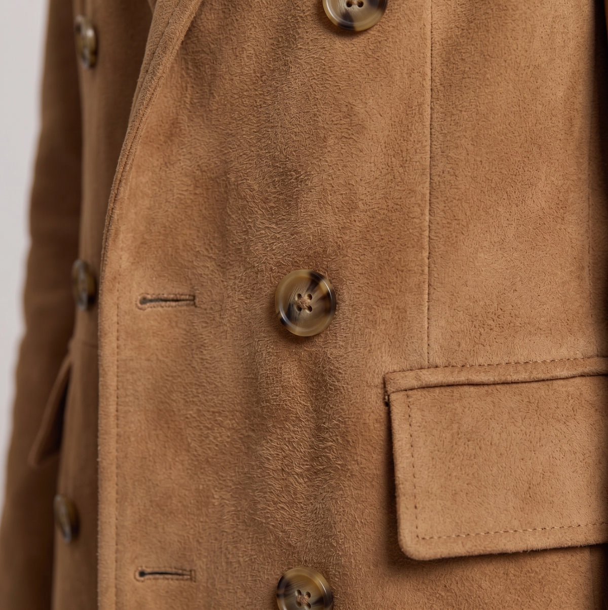 Dulcy | Chique Suede lichtbruine herfst damesjas