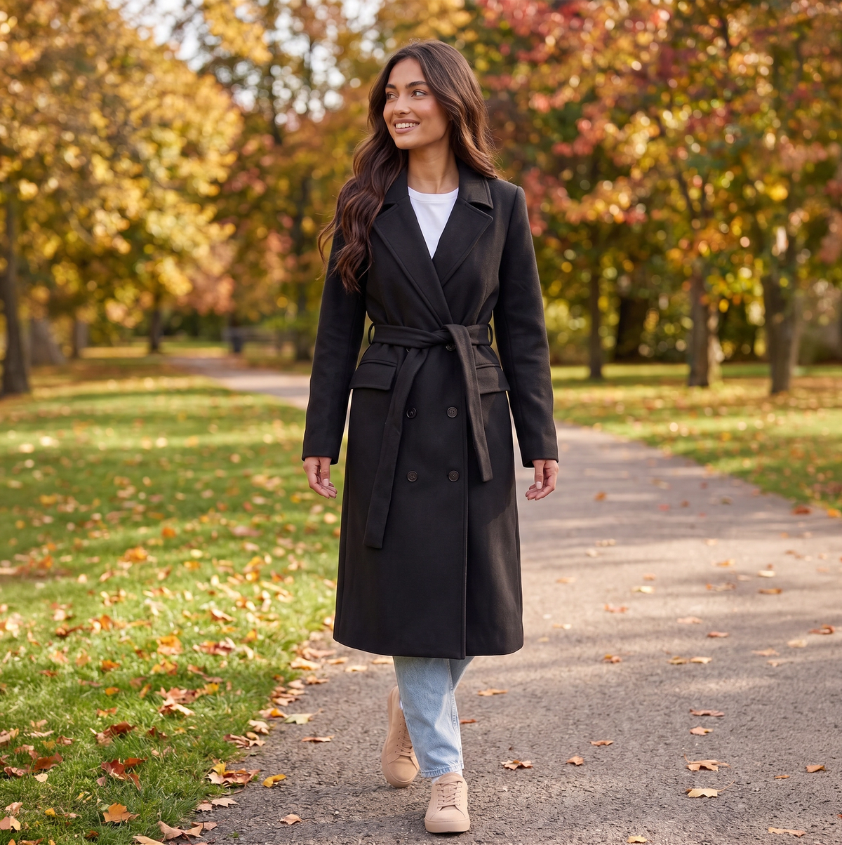 Eleonora | Lange chique herfstjas
