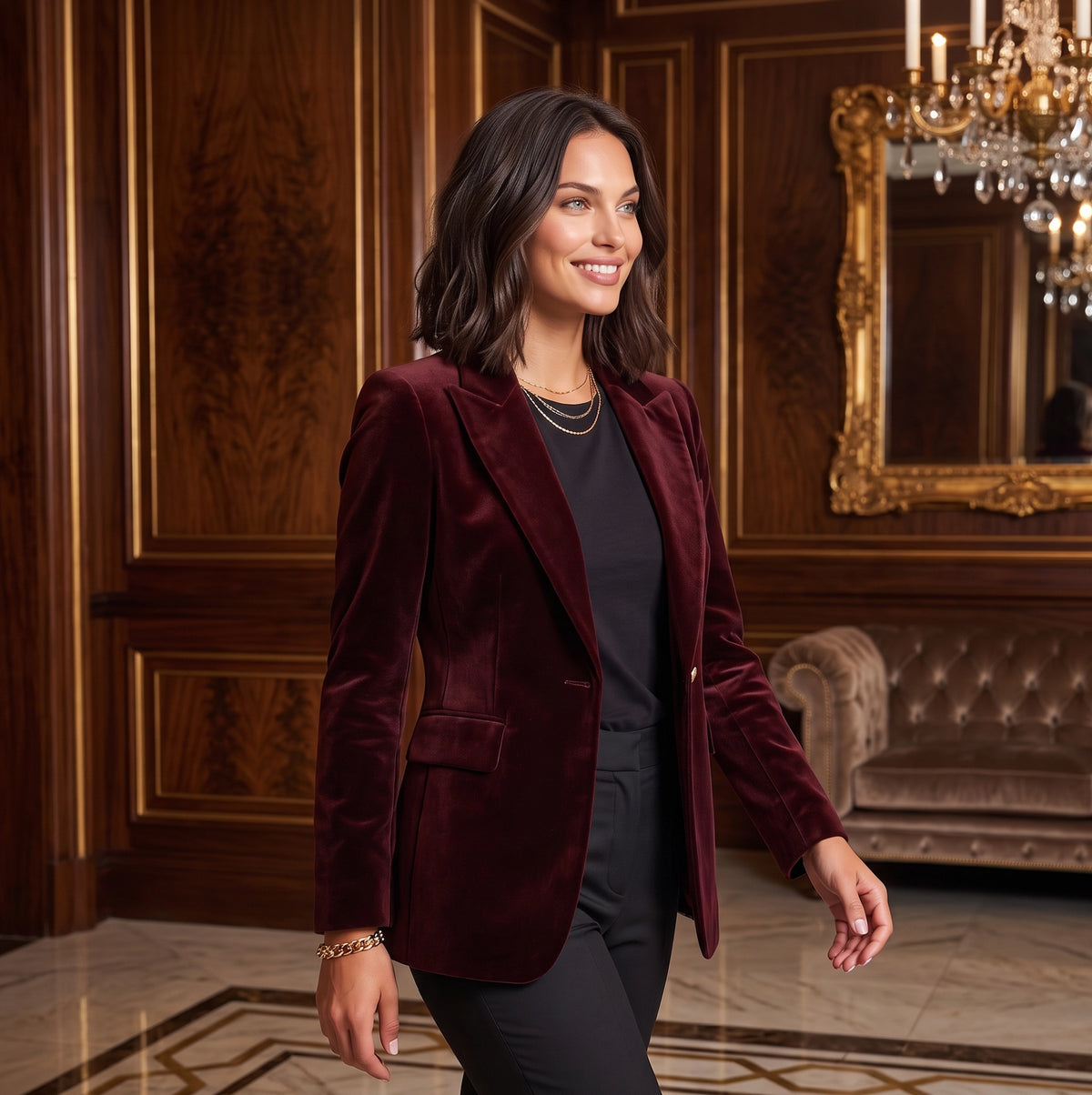 Emilie | Premium fluwelen damesblazer