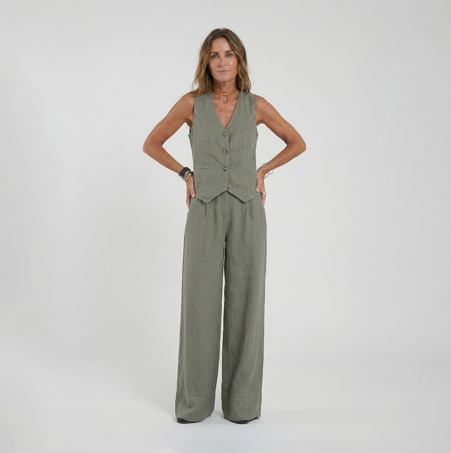 Evelynne | Lente Set met Knopen