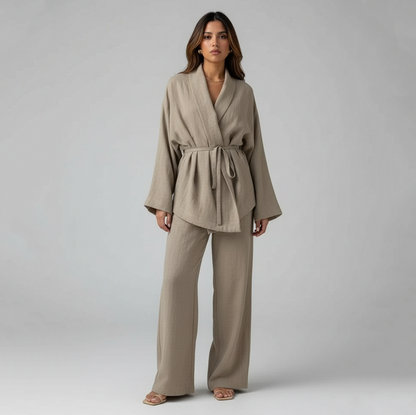 Georgia | Linnen Kimono-set