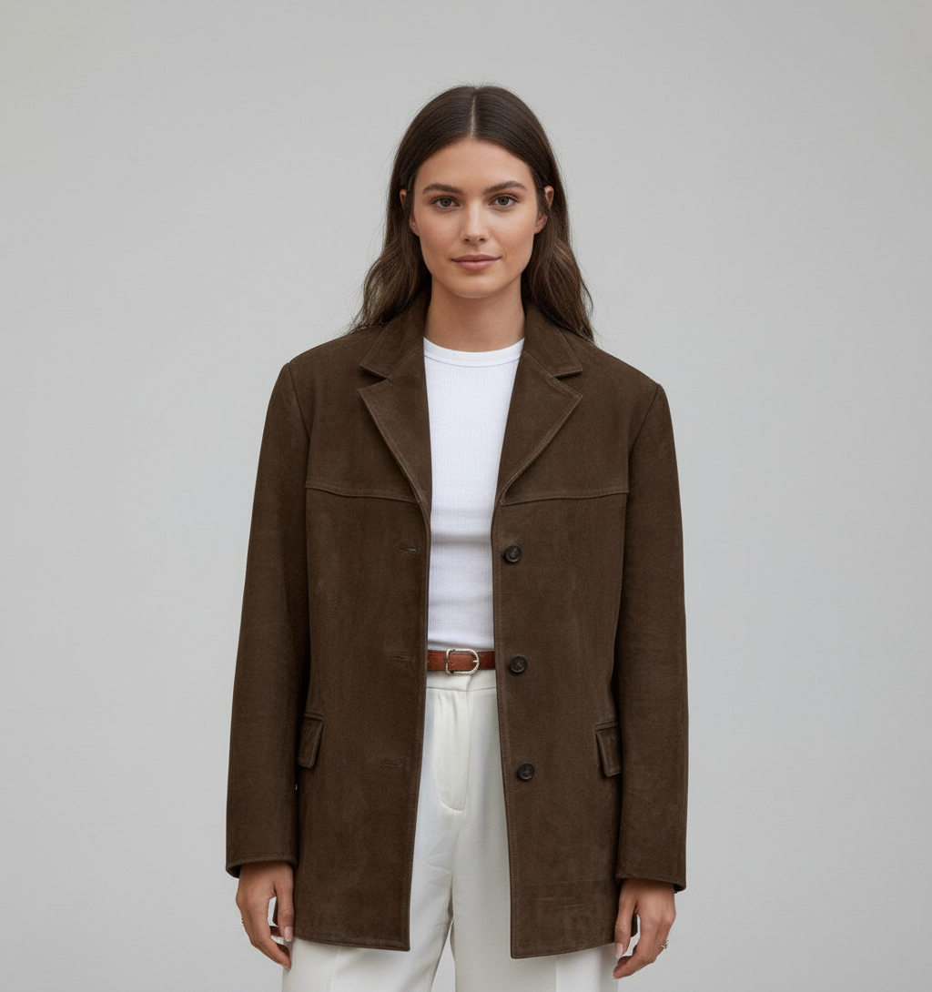 Isabeau | Suede jas