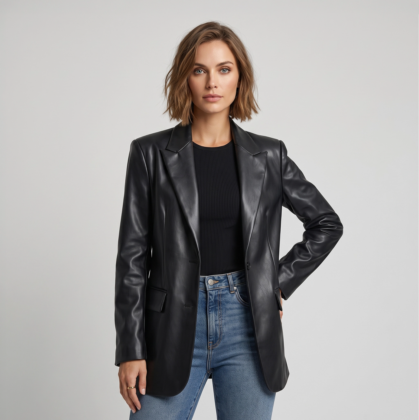 Ise | Leren Dames blazer