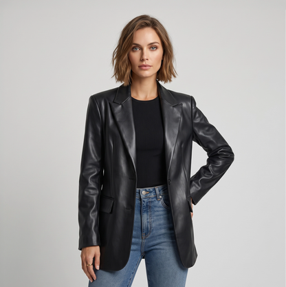 Ise | Leren Dames blazer