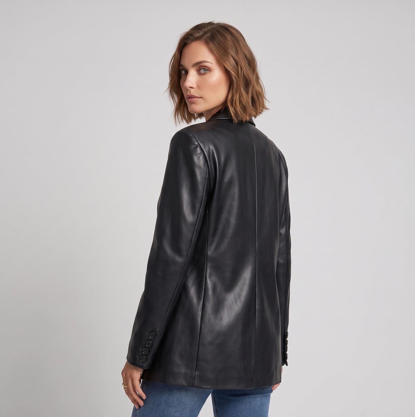 Ise | Leren Dames blazer