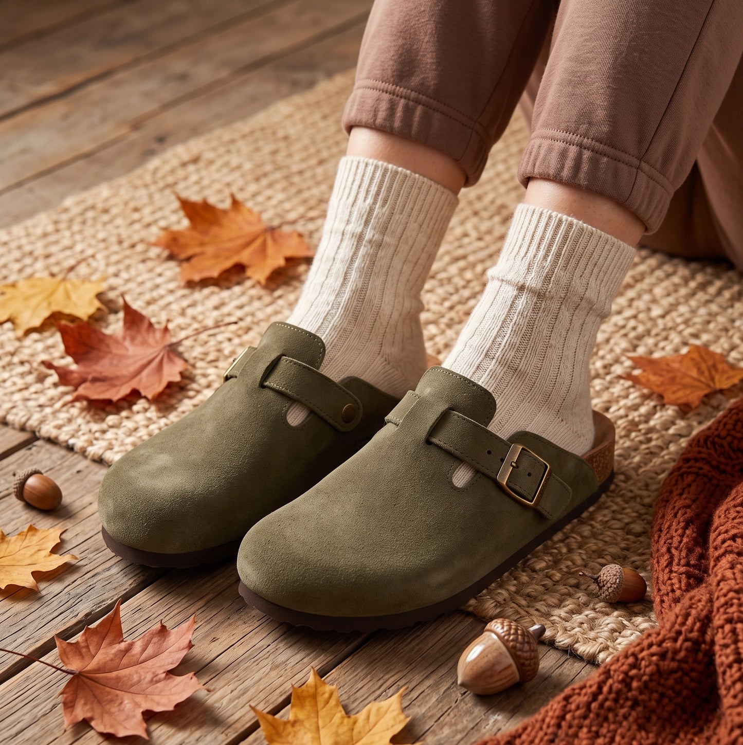 Joan | Comfortabele clogs met verstelbare gesp