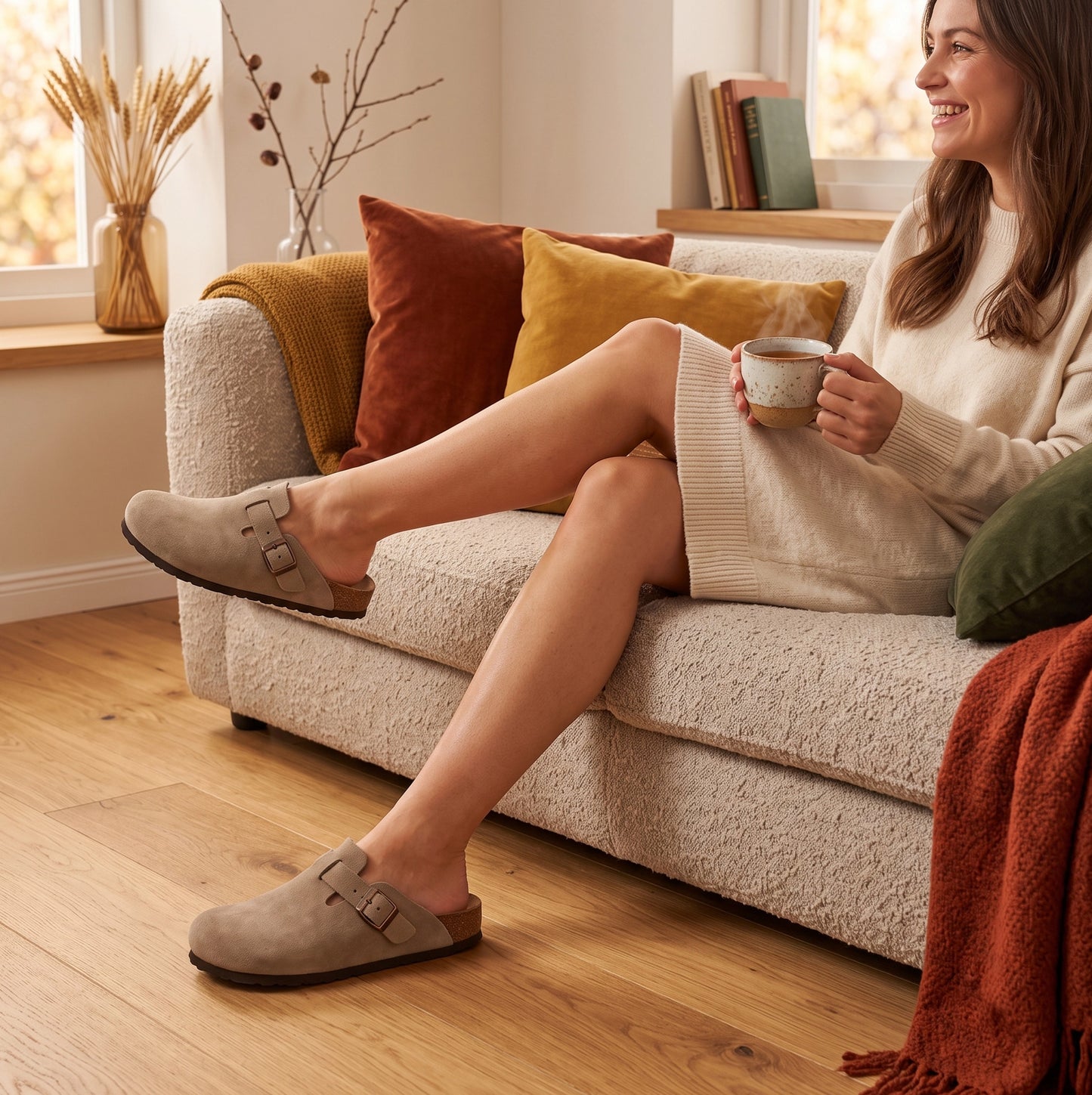 Joan | Comfortabele clogs met verstelbare gesp