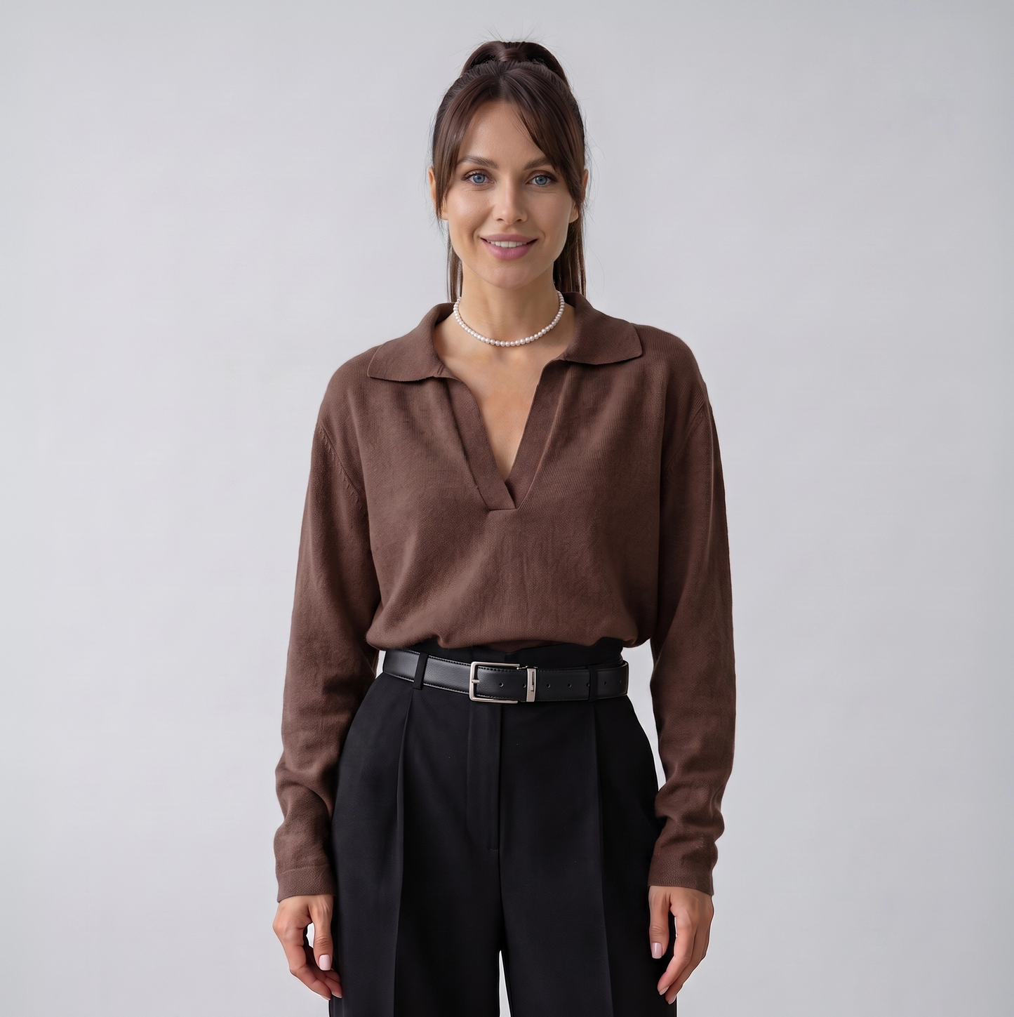 Mabel | Chique comfortabele damestrui met v-hals