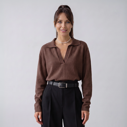 Mabel | Chique comfortabele damestrui met v-hals