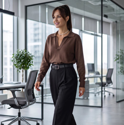 Mabel | Chique comfortabele damestrui met v-hals