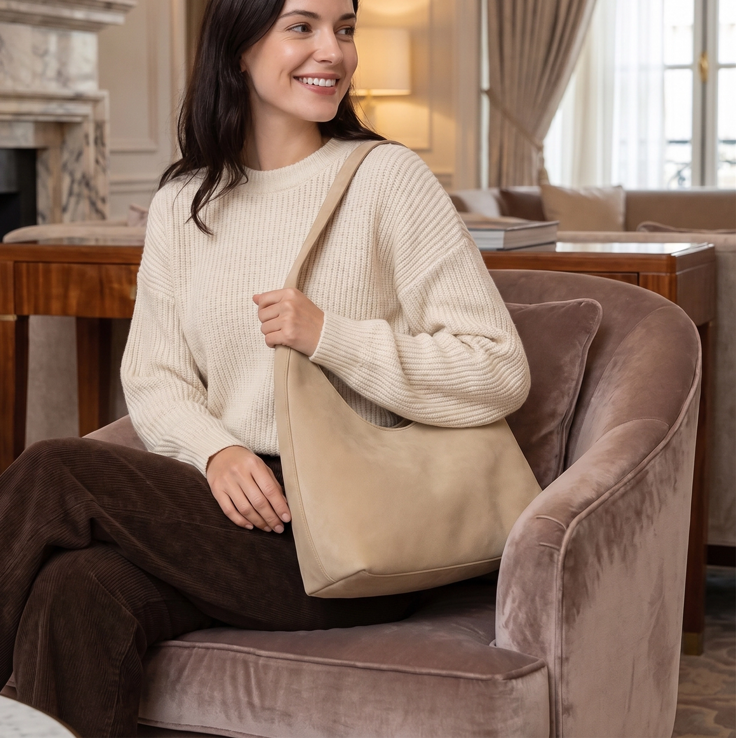 Madeline | Suede Tote Bag