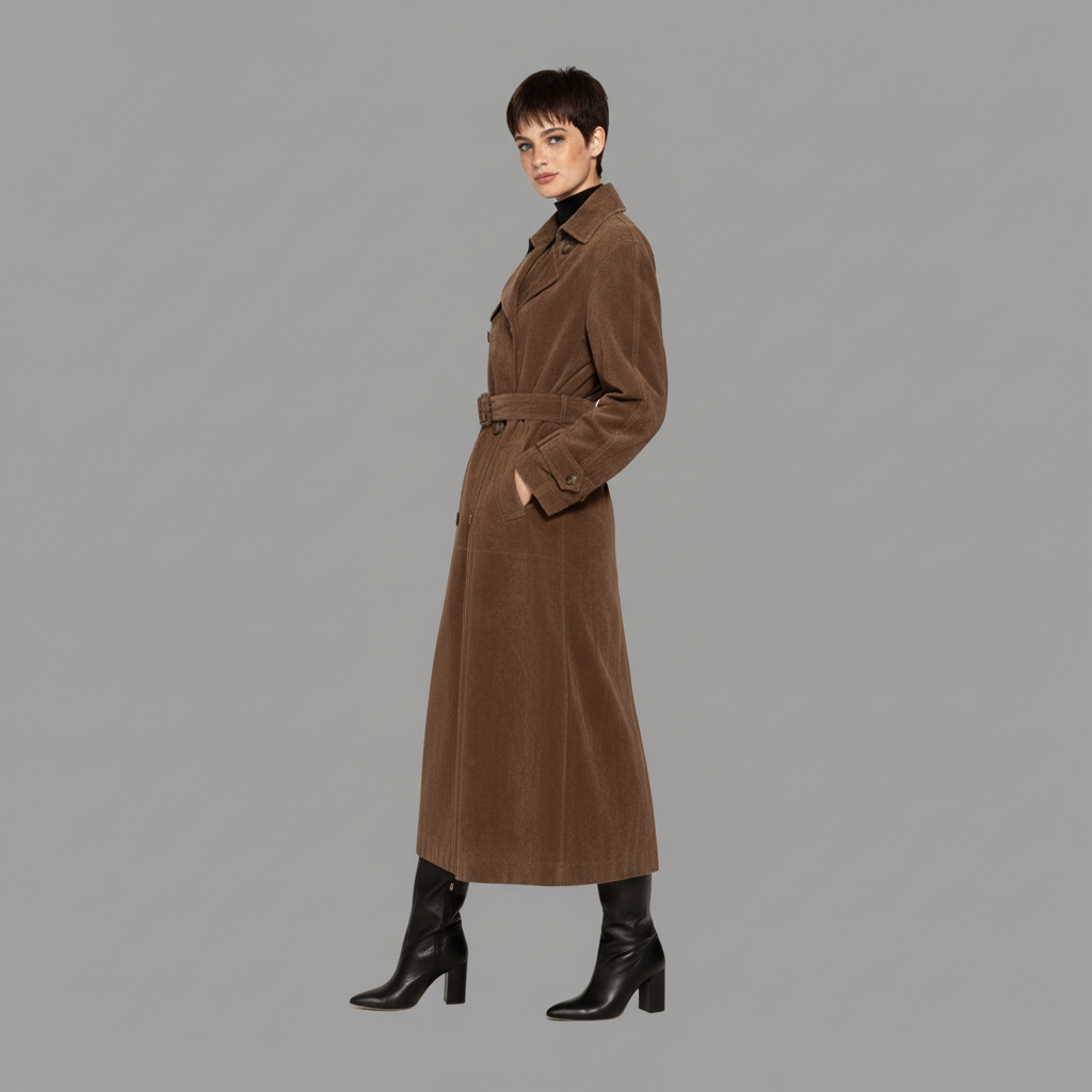 Melody I suede trench coat
