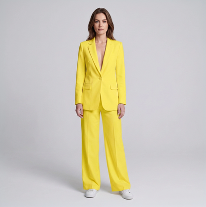 Monique | Chique Blazer en Pantalon Set met wijde Broek
