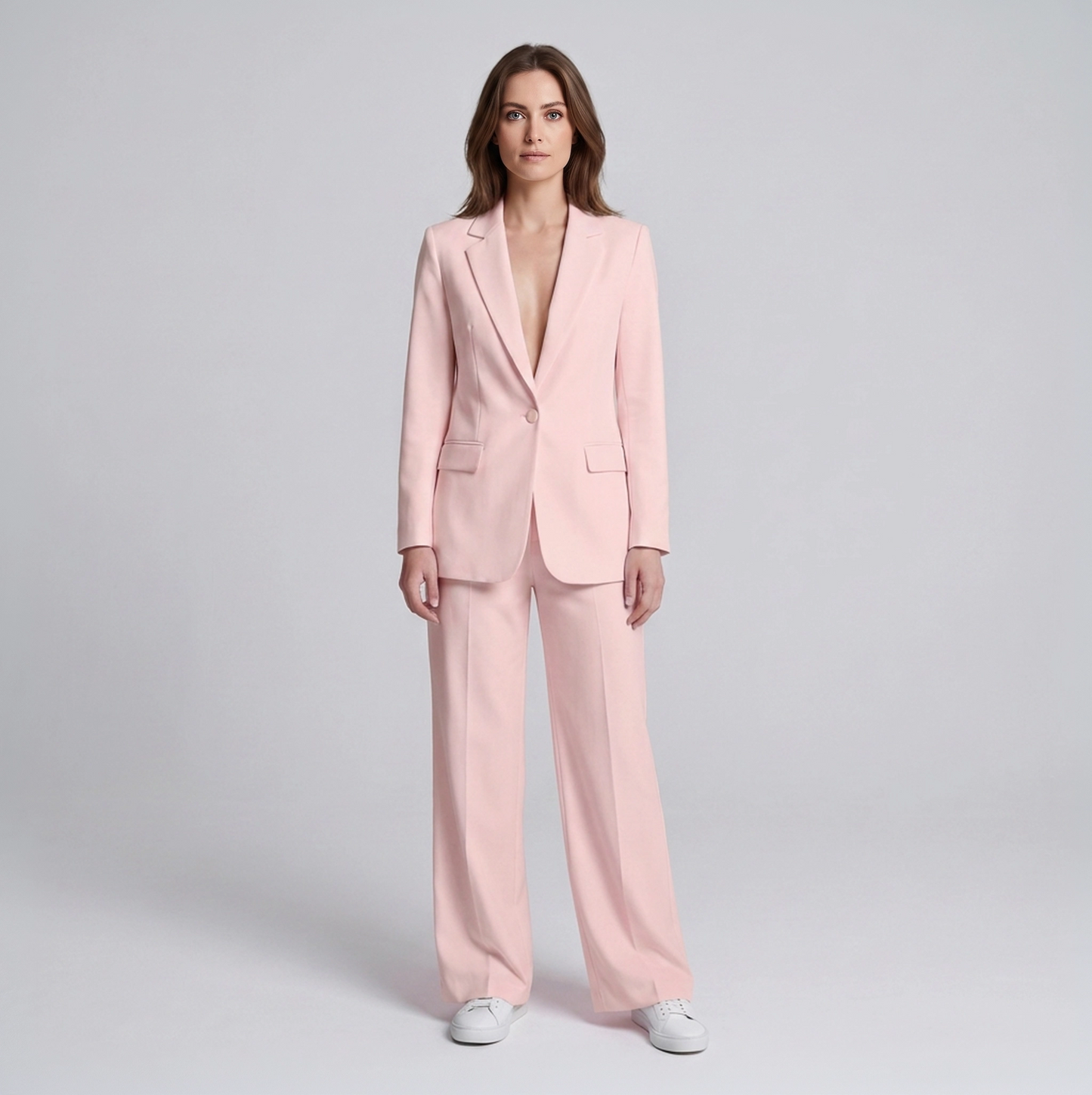 Monique | Chique Blazer en Pantalon Set met wijde Broek