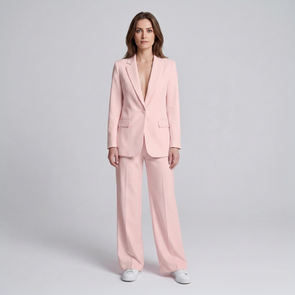 Monique | Chique Blazer en Pantalon Set met wijde Broek