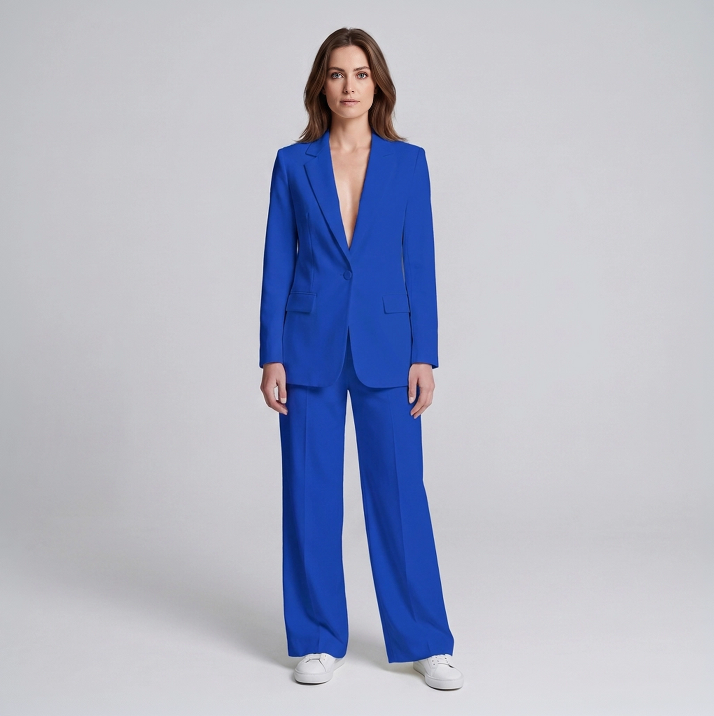 Monique | Chique Blazer en Pantalon Set met wijde Broek