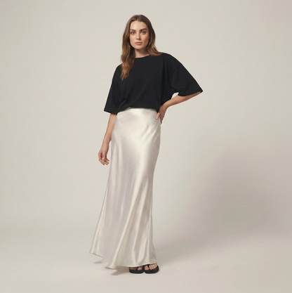Neve | Luxe hoge midi rok