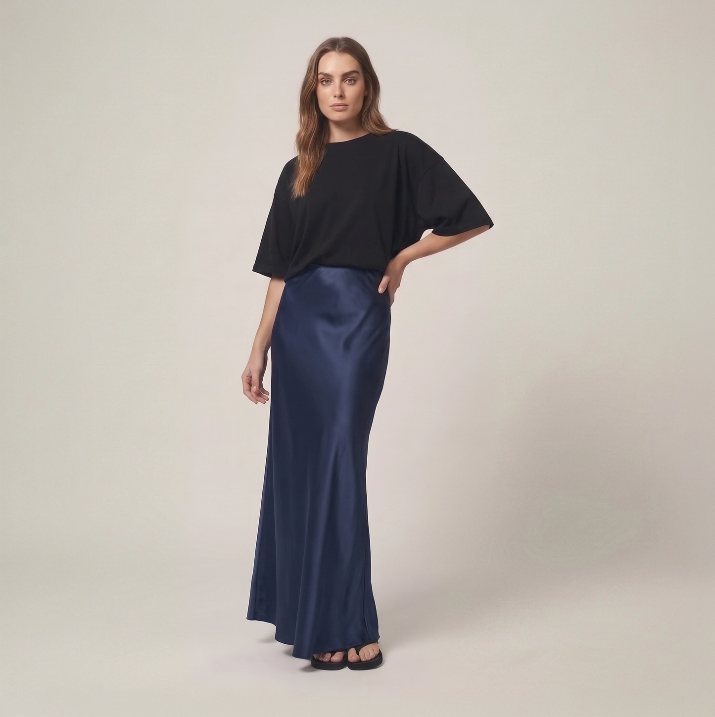 Neve | Luxe hoge midi rok