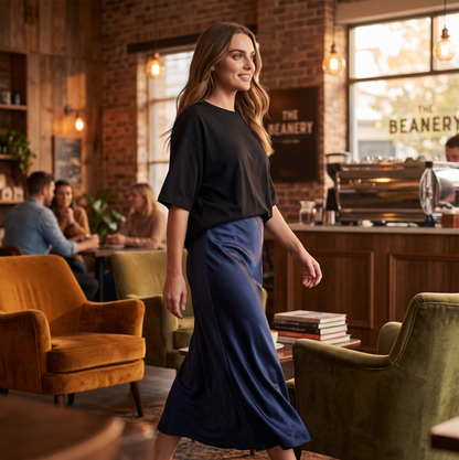 Neve | Luxe hoge midi rok