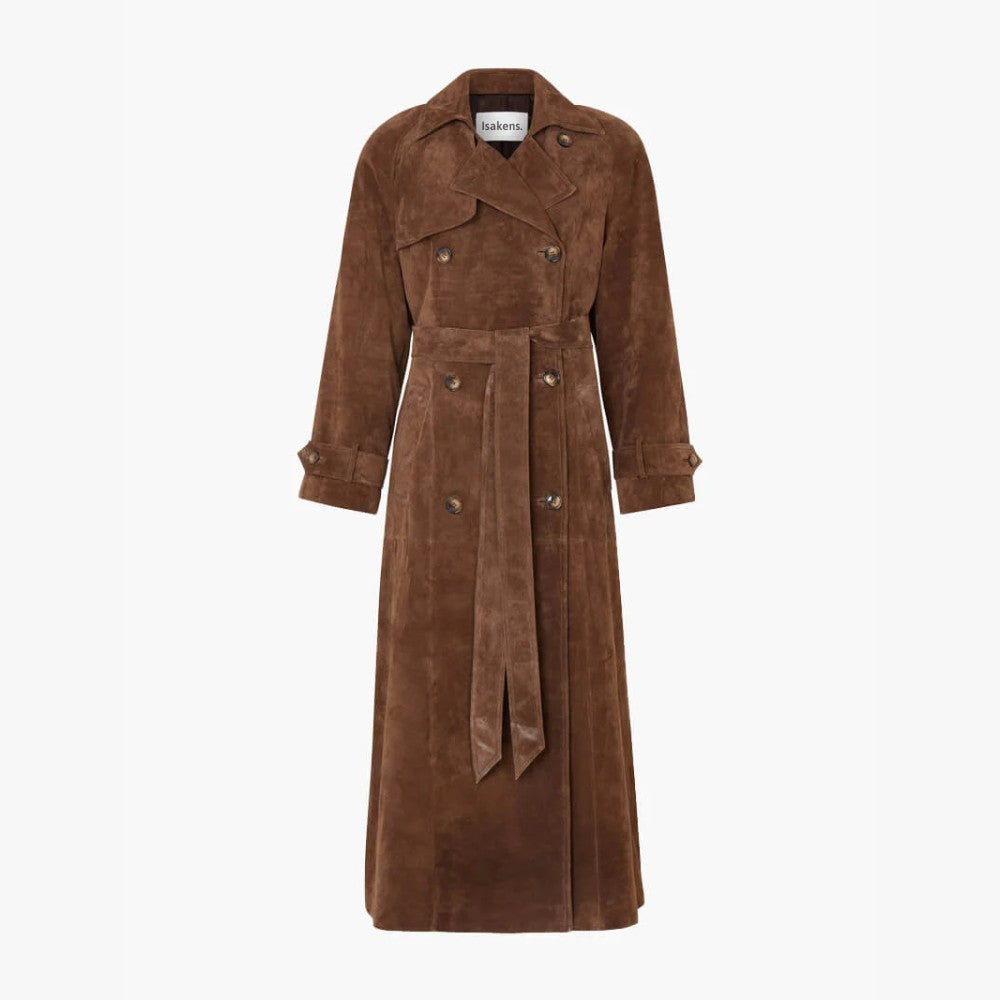 Melody I suede trench coat