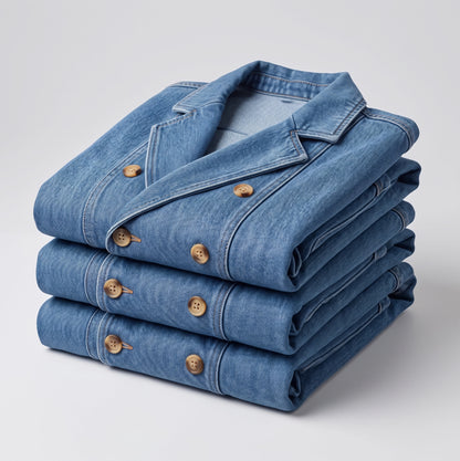 Safira | Denim dames jacket met zijzakken