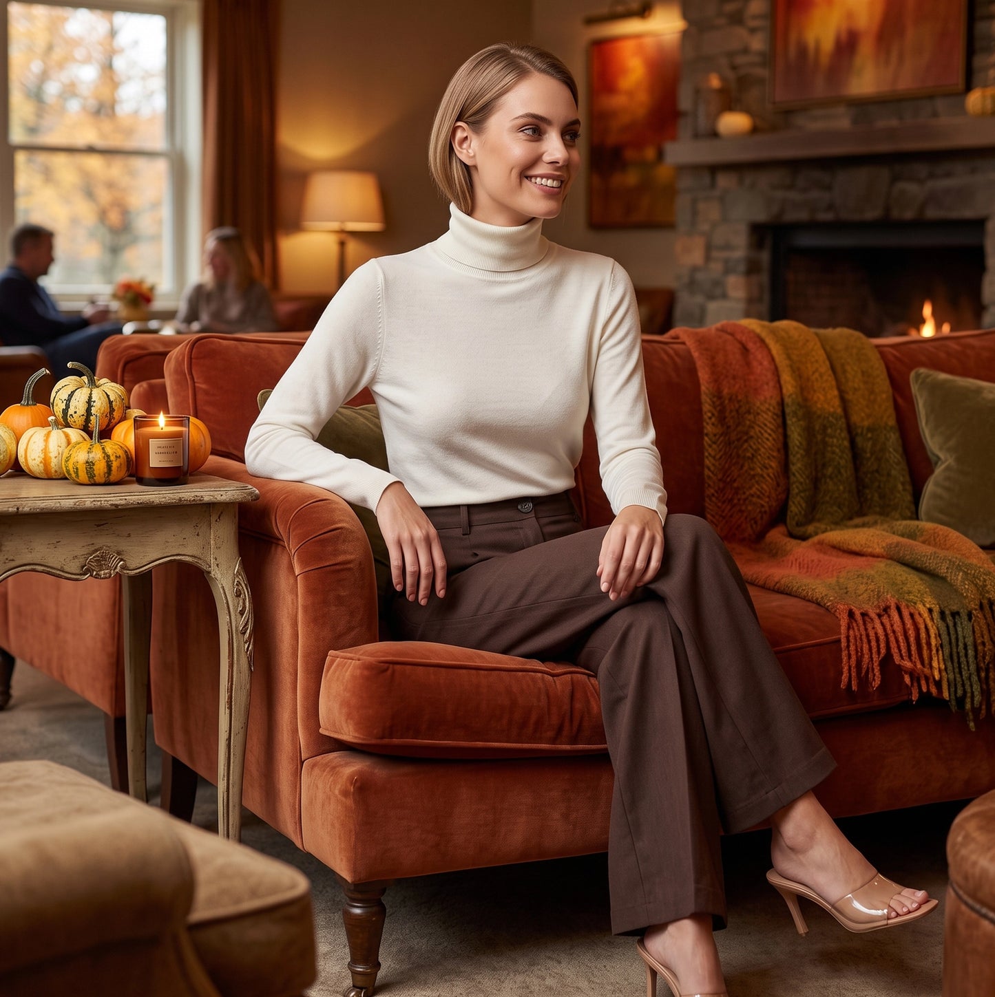 Tiana | Klassiek wijde dames pantalon hoge taille